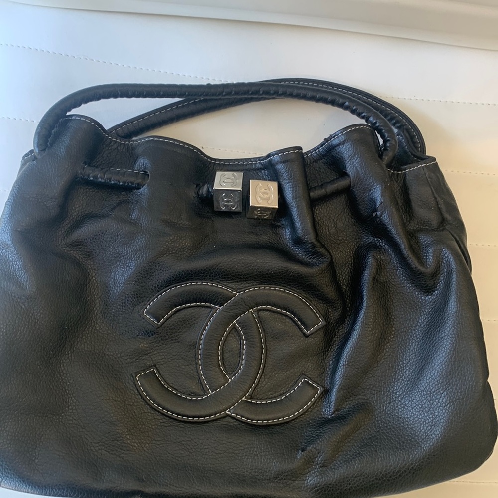 Black Leather Chanel Handbag - Picture 1 of 8